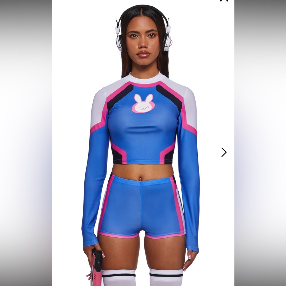 Dolls Kill Trickz N’ Treatz Blue and Pink Gaming Costume Set